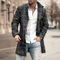 Herren stylischer mittellanger Mantel | Kurzer – Variante 2