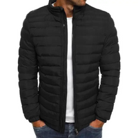 Herren warme wasserdichte Jacke | Übergangs – Schwarz