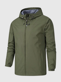 Herren wasserdichte Kapuzenjacke | Ultraleichte – Grün