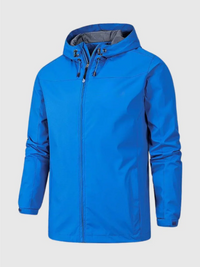Herren wasserdichte Kapuzenjacke | Ultraleichte – Blau