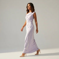 Julia | Damen Festlich Langes Hochzeitsgast Maxikleid – Lila