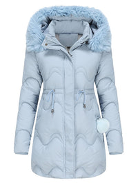 Geff | Elegante gefütterte Damen Winterjacke – Blau