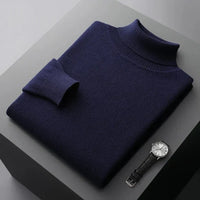 Rollkragenpullover Herren Klassisch | Schlichtes Design – Dunkelblau