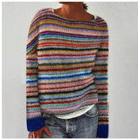 Pullover mit Waldmuster – Gemütlicher Stil mit dem Charme der Natur – Regenbogen
