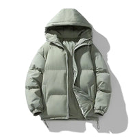 Herren-Pufferjacke mit Kapuzenaufbau | gesteppte konstruktion – Grün