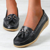 Käthe | Damen Leder Loafer Fußgewölbestütze – Leder Loafer Stützend Komfort 2026 – Schwarz