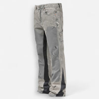 Schlaghose für Herren aus Denim im Carpetener-Stil – Grau