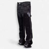 Schlaghose für Herren aus Denim im Carpetener-Stil – Schwarz