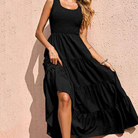 Rakel | Langes Maxikleid – Schwarz