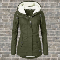 Luisa | Damen Gefütterter Wasserdichter Kapuzen Winter Parka – Grün