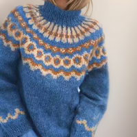 Carla | Vintage Islandpullover – Blau