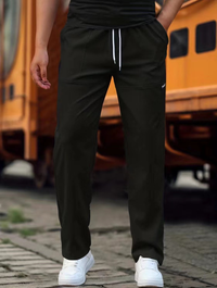 Klaus | Herren Lässige Sportliche Hose – Schwarz