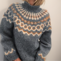 Carla | Vintage Islandpullover – Grau