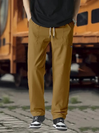 Klaus | Herren Lässige Sportliche Hose – Braun