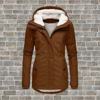 Luisa | Damen Gefütterter Wasserdichter Kapuzen Winter Parka – Braun
