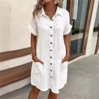 Sommerkleid Mit Kragen – Weiß