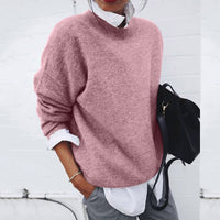 Andrea | Damen Klassischer Schnitt Strickpullover – Rosa