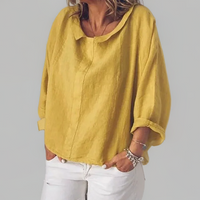 Kadia | Lockere Bluse mit langen Ärmeln – Gelb