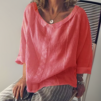 Kadia | Lockere Bluse mit langen Ärmeln – Rosa