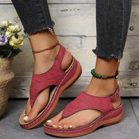 Lina Sandalen - Die besten modischen Damen-Sandalen aus Leder – Rot
