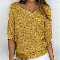 Fiora - Atmungsaktiver 3/4-Arm-Pullover – Gelb