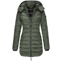 Elise | Lange Daunenjacke – Grün