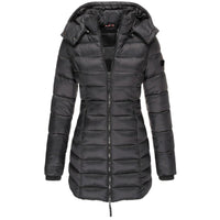 Elise | Lange Daunenjacke – Schwarz