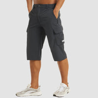 Leichter Cargo-Shorts mit elastischem Bund für Herren | Ideal für den Sommer – Dunkelgrau