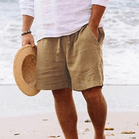 Lange Shorts mit verstellbarem Bund für Herren | Ideal für den Sommer – Beige