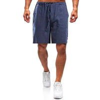 Kurze Hose mit Gummibund und Kordel für Herren | Ideal für den Sommer – Blau