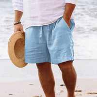 Lange Shorts mit verstellbarem Bund für Herren | Ideal für den Sommer – Blau