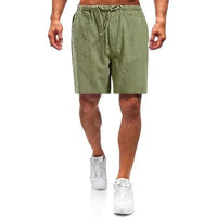 Kurze Hose mit Gummibund und Kordel für Herren | Ideal für den Sommer – Hellgrün