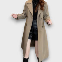 Laurisse – Langer Mantel mit Eleganz – Khaki
