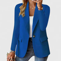 Ingrid | Damen Klassischer Regular Fit Knopf Blazer – Blau