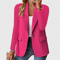 Ingrid | Damen Klassischer Regular Fit Knopf Blazer – Rosa