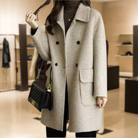 Ingrid | Damen Elegante Zweireihiger Jacke – Beige