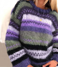 Delia™ - Warmer und Bequemer Strickpullover – Lila