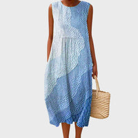 Isla | Leichtes Fließendes Sommerkleid – Blau 1