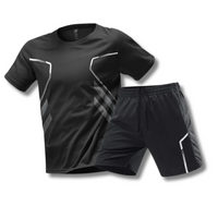 Jan | Herren Sport Set Atmungsaktiv – Schwarz