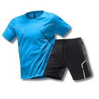Jan | Herren Sport Set Atmungsaktiv – Hellblau
