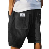 Jasper | Herren Cord Shorts mit elastischem Bund – Schwarz