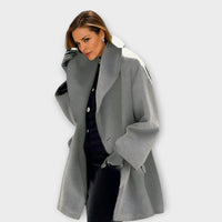 SABRINA - ELEGANTER UND WARMER MANTEL – Grau