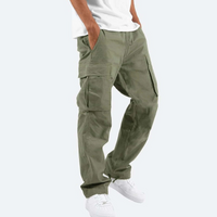 Jay | Herren Cargo-Hose mit Taschen Kordelzug – Dunkelgrün