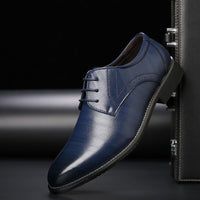 Victor | Herren Elegante Brogue Schnürschuhe – Blau