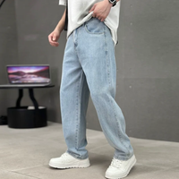 Jeremy | Herren Klassische Straight Leg Jeans – Hellblau