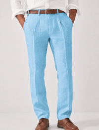 Jero | Herren Elegante Freizeithose Schmale Passform – Blau