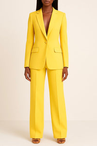 Johanna | Blazer-Hosen-Set im Business-Look – Gelb