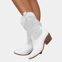 Johanna | Orthopädische Komfort Cowboystiefel – Weiß