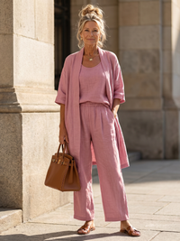 Johanna | Vielseitiges Dreiteiliges Set – Rosa