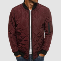 Jonas | Herren Gesteppte Leichte Frühlingsjacke – Bordeaux